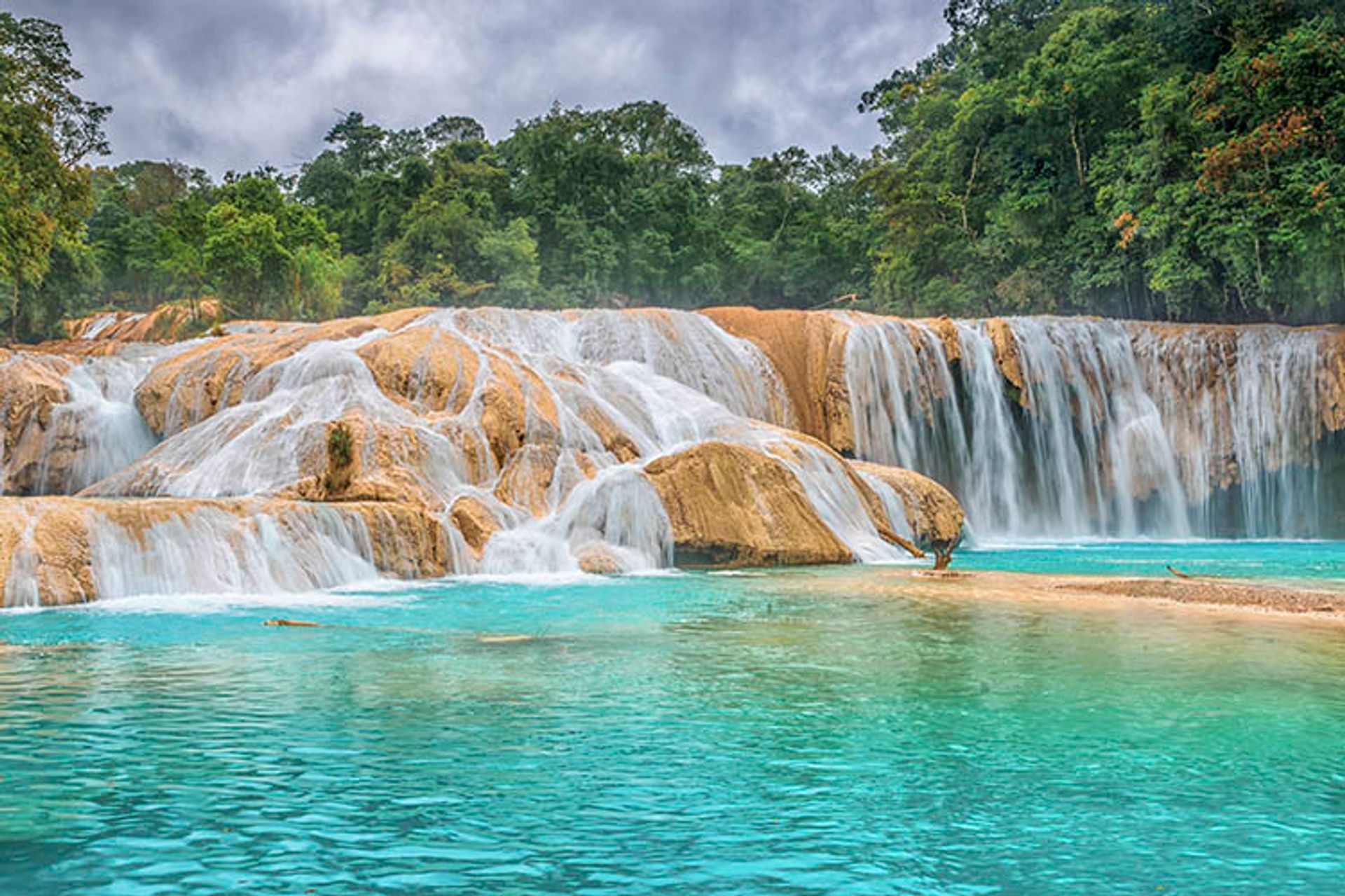 Swimming at Agua Azul