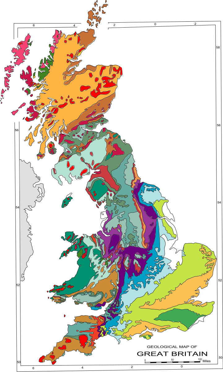 Differences Between the United Kingdom, Great Britain and England 1 Geology_Map_Great_Britain